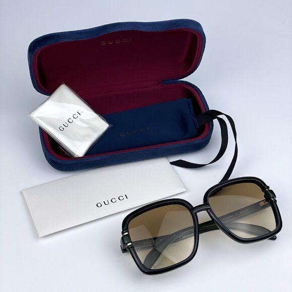 SALE! NEW Gucci GG1066S 003 Black Green Gradient Butterfly Women Sunglasses main image 3